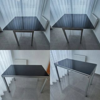 Mesa de Cocina Extensible de Cristal
