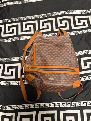 Mochila Estampada Marrón