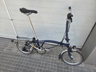 Bicicleta Plegable Brompton Azul