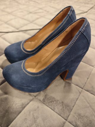 Zapatos de Plataforma Azul nuevos