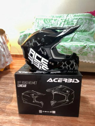Casco Motocross Acerbis Linear Solid Negro XL
