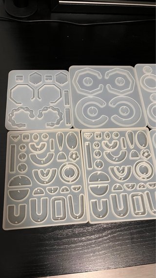 Set de 12 Moldes de Silicona para resina Epoxi