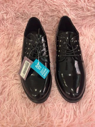 Mocasines de Charol Negros Talla 38
