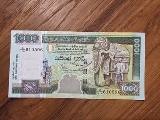 Billete 1000 Sri Lanka 2001