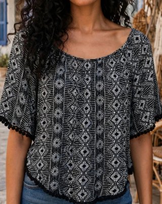 Blusa Boho Bershka Talla M