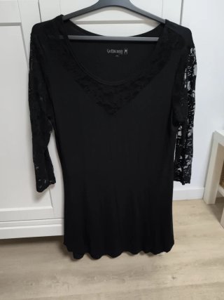 Vestido Camiseta Gothicana Negro Talla XXL