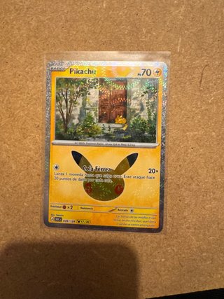 Carta Pokémon Pikachu 25 Aniversario