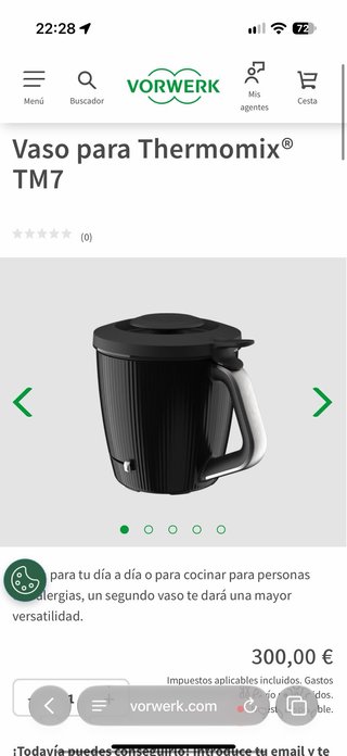 Vaso para Thermomix TM7
