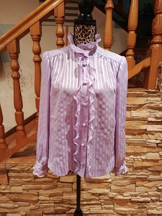 Camisa manga larga lila retro/vintage