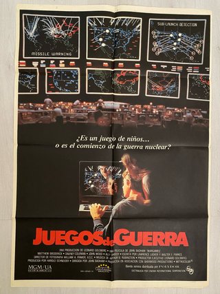 Cartel Cine Original Juegos de Guerra (1983)