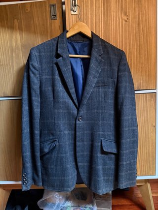 Americana Zara Men Gris Talla M