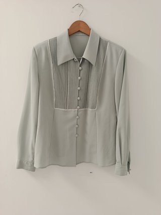 Camisa mujer manga larga gris claro