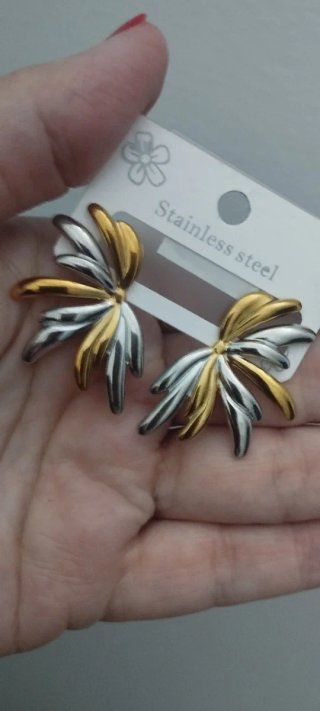Pendientes de Acero Bicolor