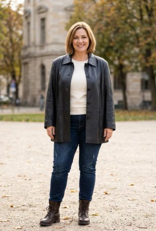Chaqueta de Piel Negra