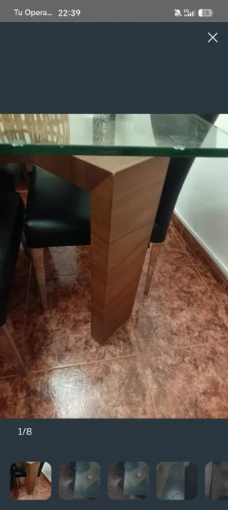 Mesa de Cristal y Madera