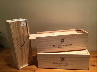 3 Cajas de Madera con tapa corredera magnum