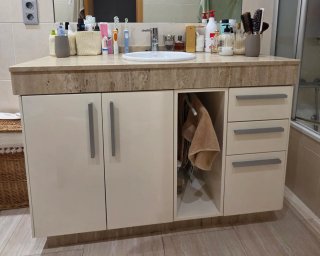 Mueble de Baño 120cm con Encimera de Mármol
