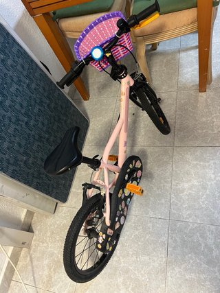 Bicicleta Infantil Rosa con Cesta