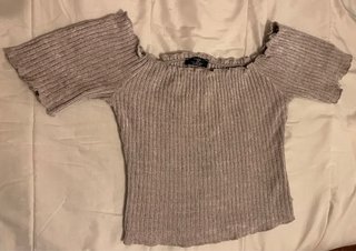 Top Bershka Beige Talla L