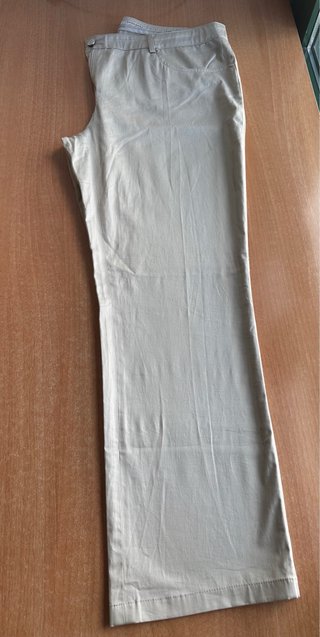 Pantalón Síntesis de Algodón Beige