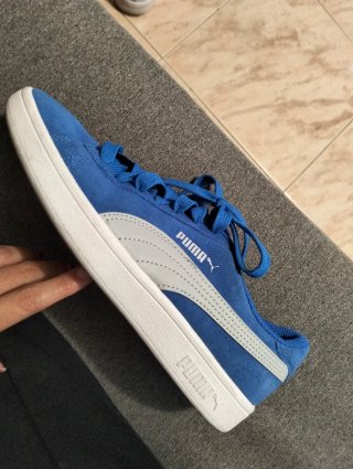 Zapatillas Puma Smash Azules y Blancas