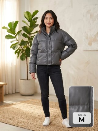 Chaqueta Acolchada Gris Talla M Chaqueta talla XL