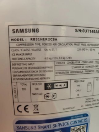 Frigorífico Combi Samsung RB31HER2CSA