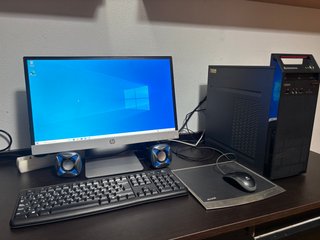 PC Lenovo i3 con Monitor HP y Periféricos