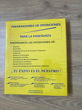 Temario de oposiciones secundaria inglés