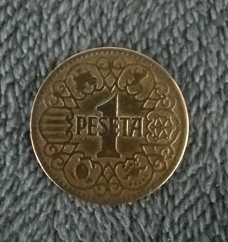 Moneda 1 Peseta 1944 España