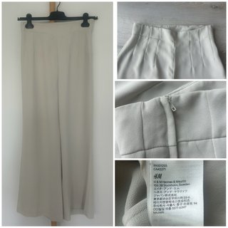 Pantalones Wide Leg Beige H&M Talla S