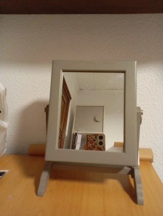 Espejo de Sobremesa Gris