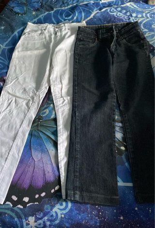 2 Pantalones Vaqueros (Blanco y Negro