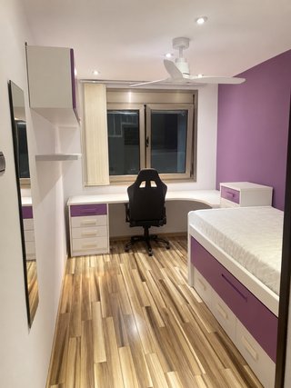 Dormitorio Juvenil Blanco y Morado
