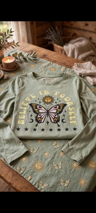 Camiseta Manga Larga Estampada 7-8