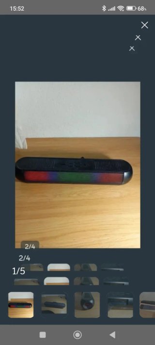 Barra de sonido y luces sicodélicas.