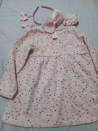 Vestido y Diadema con Estampado