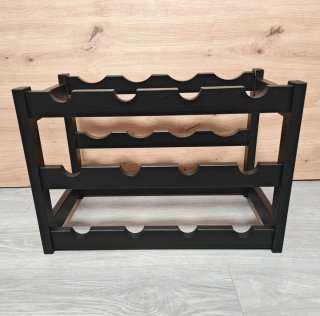 Botellero de Madera Negro