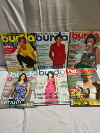 6 revistas antiguas Patrones y Burda