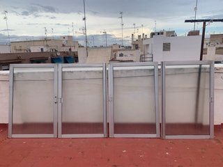 4 Hojas de Ventana de Aluminio