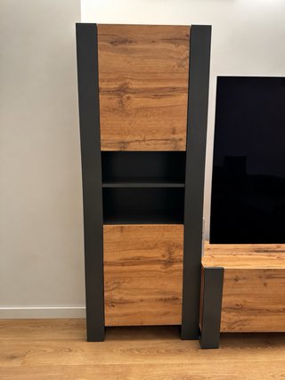 Estantería Muebles.es Roble Wotan y Antracita