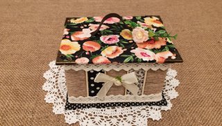Caja Artesanal Floral Decorativa
