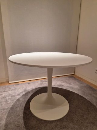 Mesa IKEA DOCKSTA Redonda Blanca