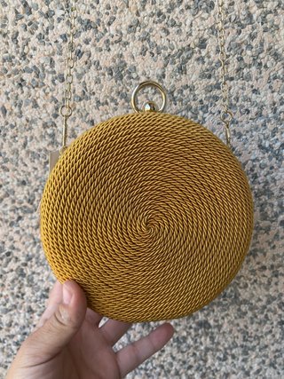 Bolso de Fiesta Redondo Dorado