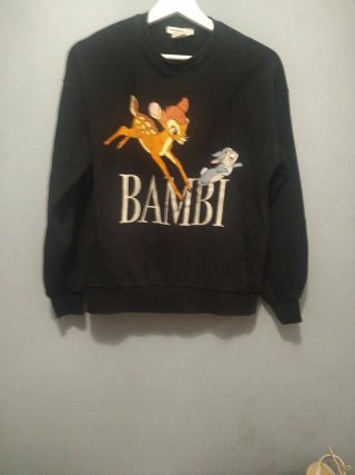 Sudadera Negra Bambi Talla S
