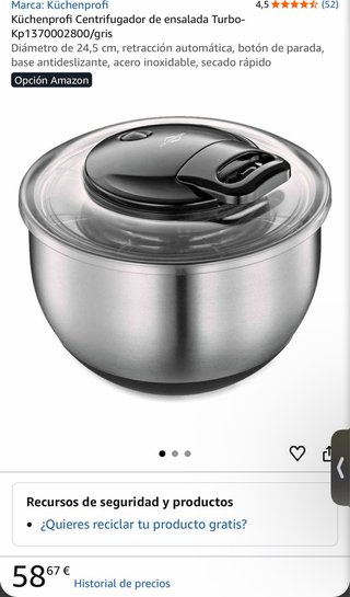 Centrifugador de Ensalada Küchenprofi Turbo
