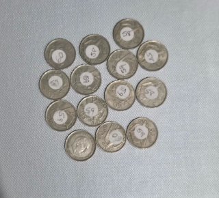 Lote de 13 monedas de 50 pesetas