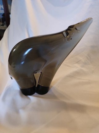 Figura de Oso Polar en Cristal de Murano
