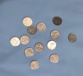 Lote de 12 monedas francesas