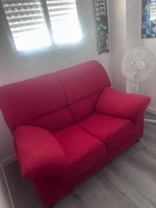 Sofá Biplaza Rojo